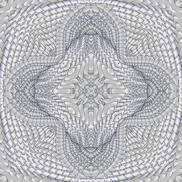 Kaleidoscopic pattern platinum Stock Illustration