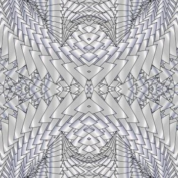 Kaleidoscopic pattern platinum Stock Illustration