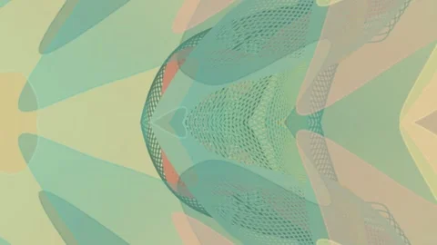 Kaleidoscopic pattern a symmetrical, abstract motion background in shades of gre Vidéo 330531284