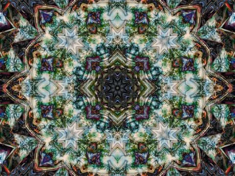 Kaleidoscopic pattern  texture Stock Illustration