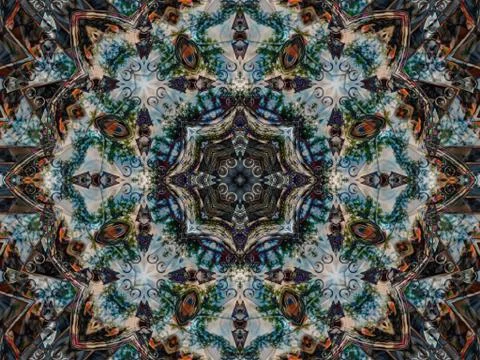Kaleidoscopic pattern  texture Stock Illustration