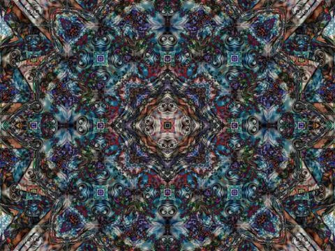 Kaleidoscopic pattern  texture Иллюстрация