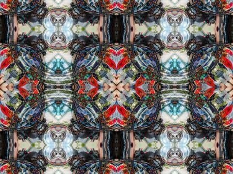 Kaleidoscopic pattern  texture Stock Illustration