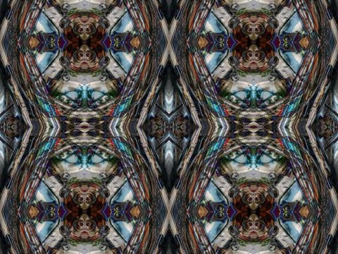 Kaleidoscopic pattern  texture Stock Illustration
