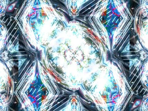 Kaleidoscopic pattern  texture Stock Illustration