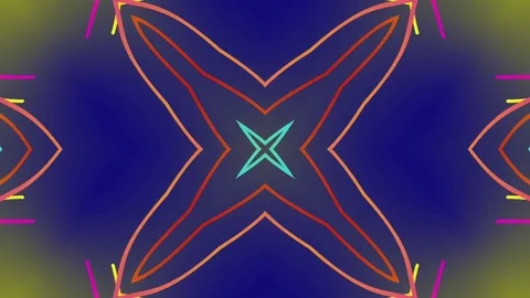 Kaleidoscopic Pattern. Wavy Lines Stock Footage 73549013