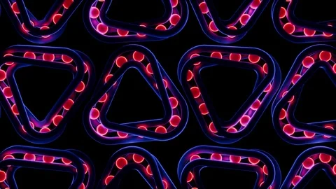 Kaleidoscopic patterns dance in vibrant colors for immersive music experiences Video stock 293774737