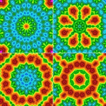 Kaleidoscopic patterns 스톡 사진
