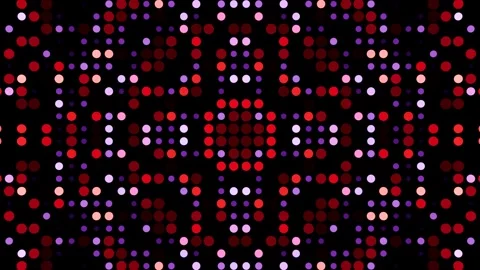 Kaleidoscopic patterns pulse to vibrant beats for endless VJ loops Stock Footage 293680154