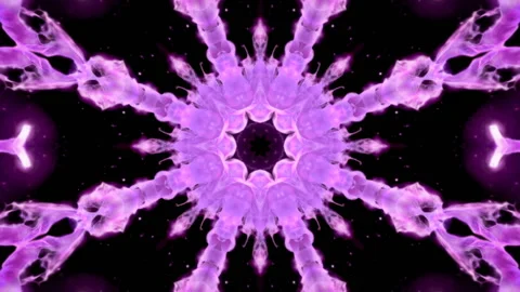 Kaleidoscopic pink animated background loop Stock Footage 103795566