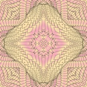 Kaleidoscopic pink pattern Stock Illustration