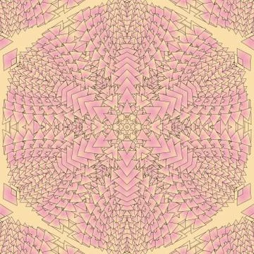 Kaleidoscopic pink pattern Stock Illustration