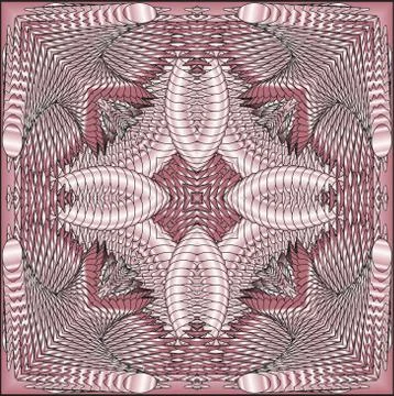 Kaleidoscopic pink pearl pattern Illustrazione stock