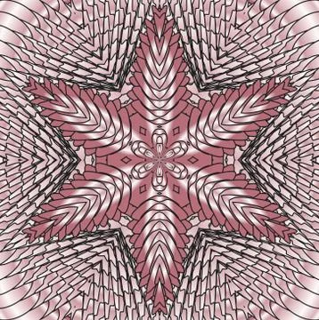 Kaleidoscopic pink pearl pattern Stock Illustration