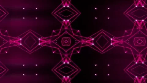 Kaleidoscopic pink shapes VJ loop Stock Footage 72657732