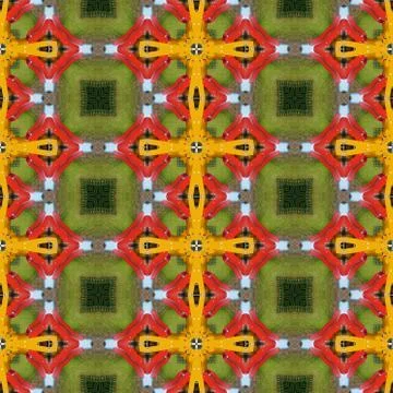 Kaleidoscopic playground seamless generated texture Stock Illustration