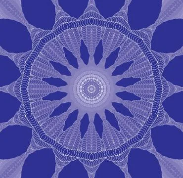 Kaleidoscopic purple pattern Stock Illustration