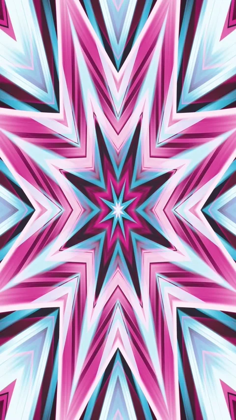 Kaleidoscopic retro loop background.Abstract colorful geometric pattern Stock Footage 332219032