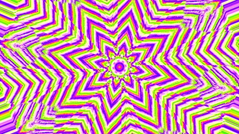 Kaleidoscopic Rhythms: Vibrant VJ Visuals and Abstract Pattern Choreography. Stock Footage 245234279
