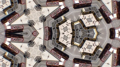 Kaleidoscopic Road Transportations Loop Stock Footage 111705016