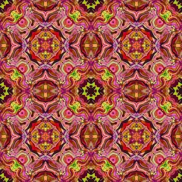 Kaleidoscopic seamless generated texture Stock Illustration