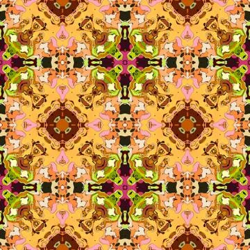 Kaleidoscopic seamless generated texture Stock Illustration