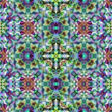 Kaleidoscopic seamless generated texture Stock Illustration