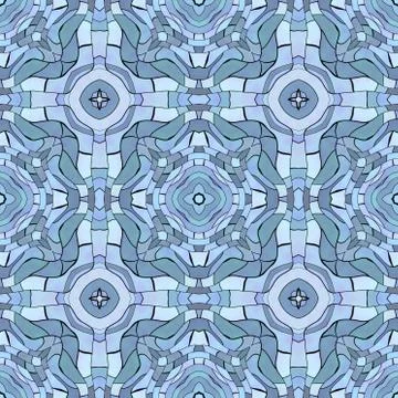 Kaleidoscopic seamless generated texture Stock Illustration