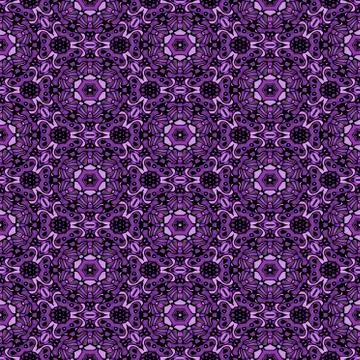 Kaleidoscopic seamless generated texture Stock Illustration