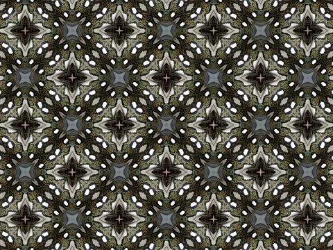 Kaleidoscopic Seamless Star-Shaped Pattern Stock Illustration