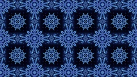 Kaleidoscopic Snowflakes motion background Stock Footage 71156882