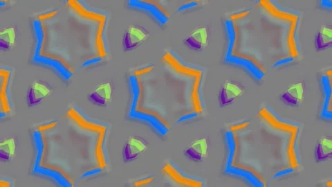 Kaleidoscopic Star Pattern: Vibrant Geometric Design Stock Footage 310918020