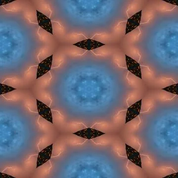 Kaleidoscopic storm seamless generated texture Stock Illustration