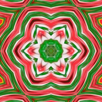 Kaleidoscopic texture with flower-shaped elements イラスト素材