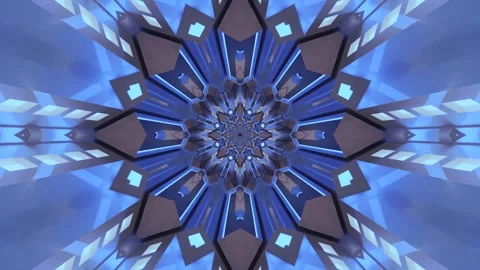 Kaleidoscopic tunnel video loop creates a mesmerizing visual experience wit.. Stock Footage 319070221