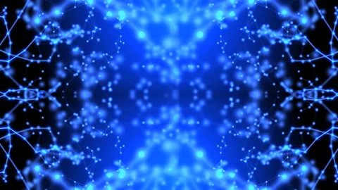 Kaleidoscopic video effect, blue Stock Footage 301431563