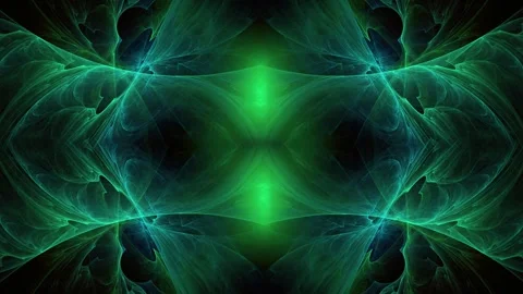 Kaleidoscopic video effect, green Stock Footage 301430080