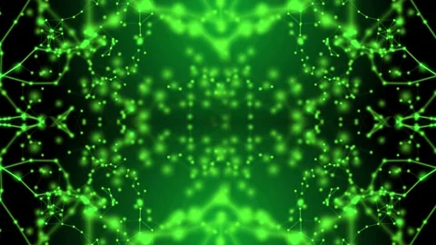 Kaleidoscopic video effect, green Video stock 301431341