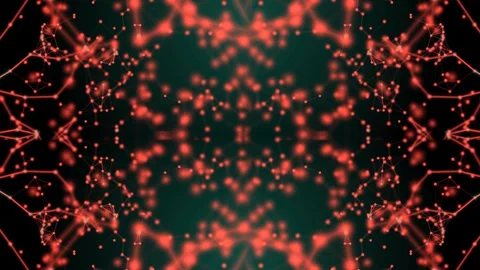 Kaleidoscopic video effect, red Video stock 301430554