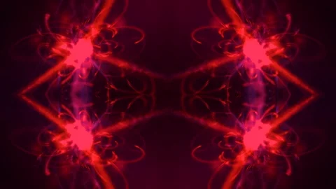 Kaleidoscopic video effect, red Video stock 302659201