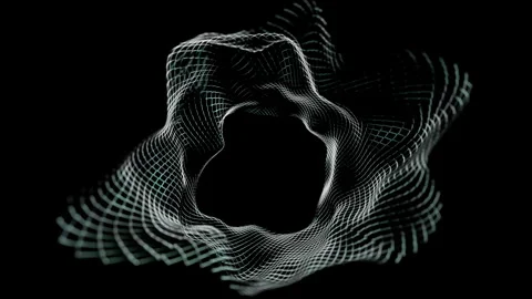 Kaleidoscopic wave patterns create mesmerizing shapes with moving lines Stock Footage 320530686