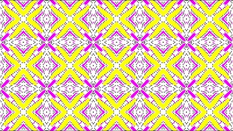 Kaleidoscopic yellow and pink pattern, perfect for psychedelic or hypnotic Stock Footage 284026799