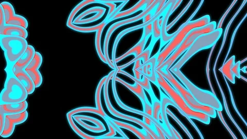 Kaleidoskope Trendy Pattern. Loop Video stock 101796054