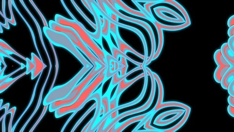 Kaleidoskope Trendy Pattern. Loop Video stock 101796067