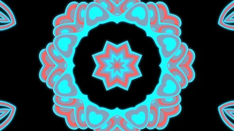 Kaleidoskope Trendy Pattern. Loop Video stock 101796090