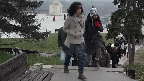 Kalemegdan park in Belgrade 動画素材 70488571