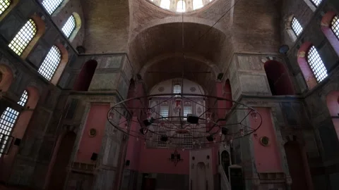 Kalender Mosque, İstanbul , The spacious interior of this iconic landmark 스톡 동영상 315236718