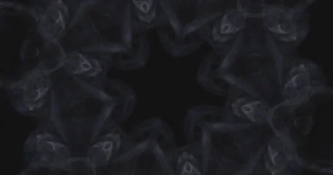 Kalidoscope. Patterns of smoke on a black background. High quality. Prores. Stock Footage 165813533