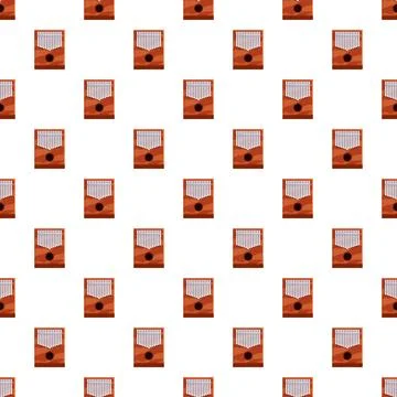 Kalimba musical instrument pattern creating rhythmic wallpaper 스톡 일러스트