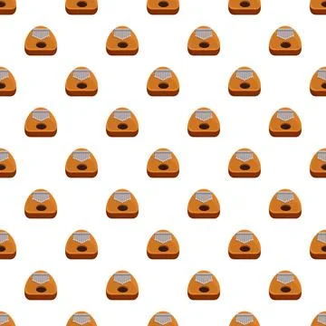Kalimba musical instrument seamless pattern repeating background Stock Illustration